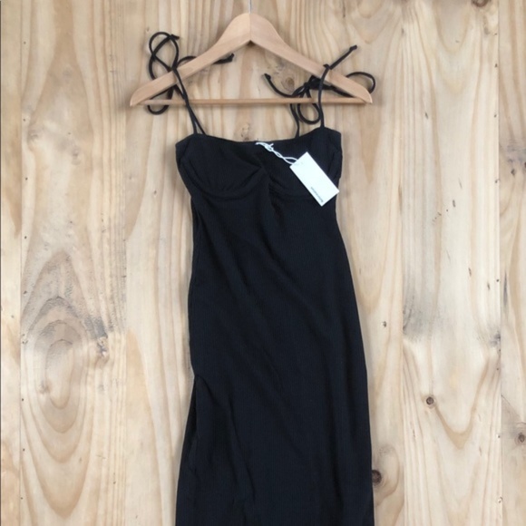 Reformation Swan Dress (Black) - Picture 7 of 8